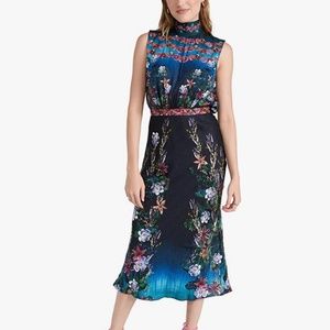 Saloni Fleur Midi dress